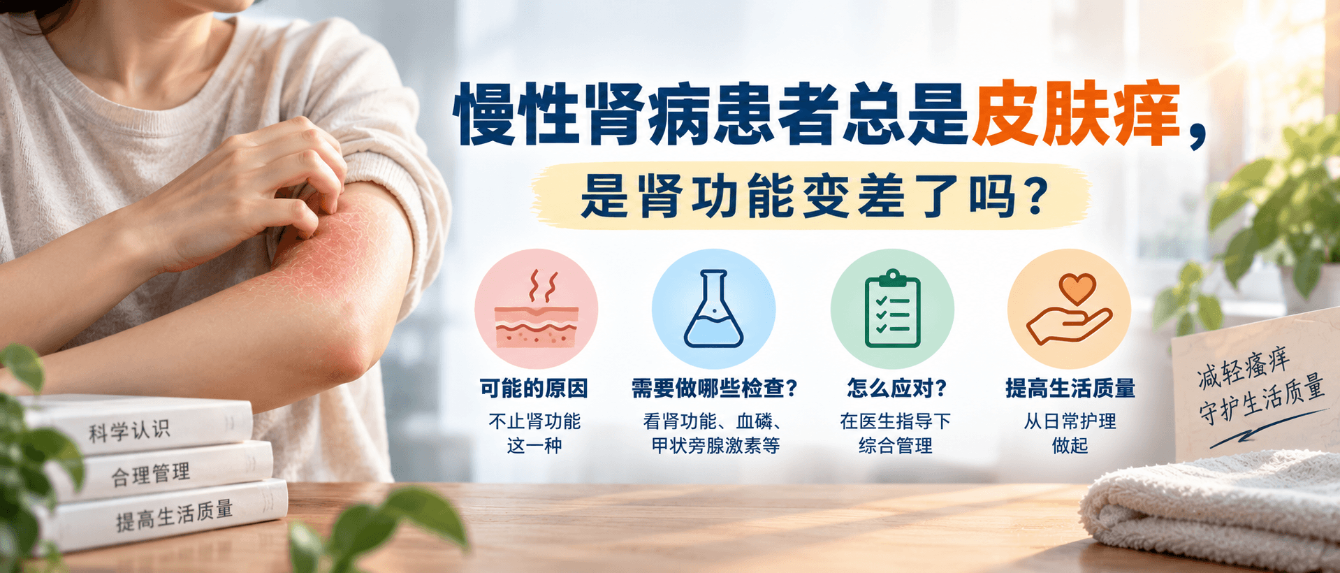 慢性肾病患者总是皮肤痒，是肾功能变差了吗？