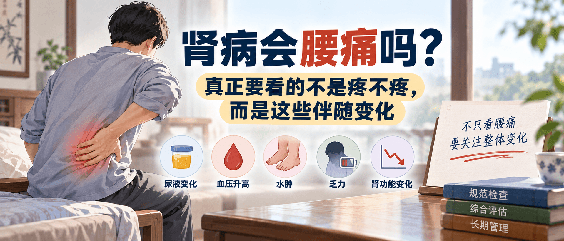 肾病会腰痛吗？真正要看的不是疼不疼，而是这些伴随变化