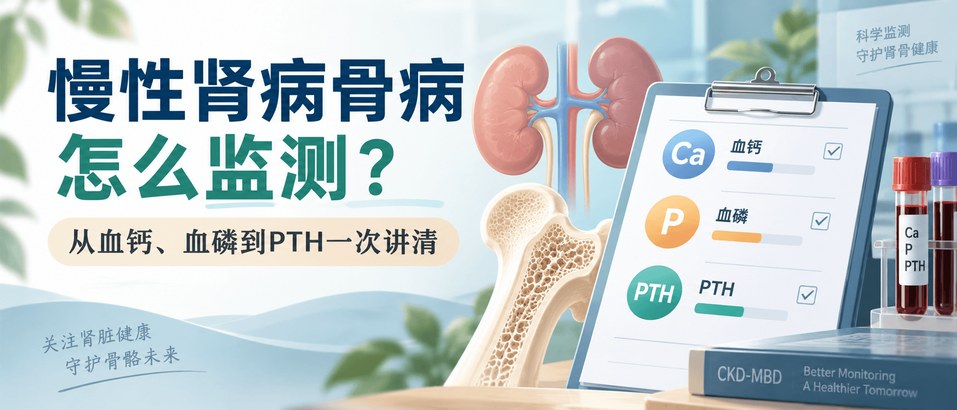 慢性肾病骨病怎么监测？从血钙、血磷到PTH一次讲清