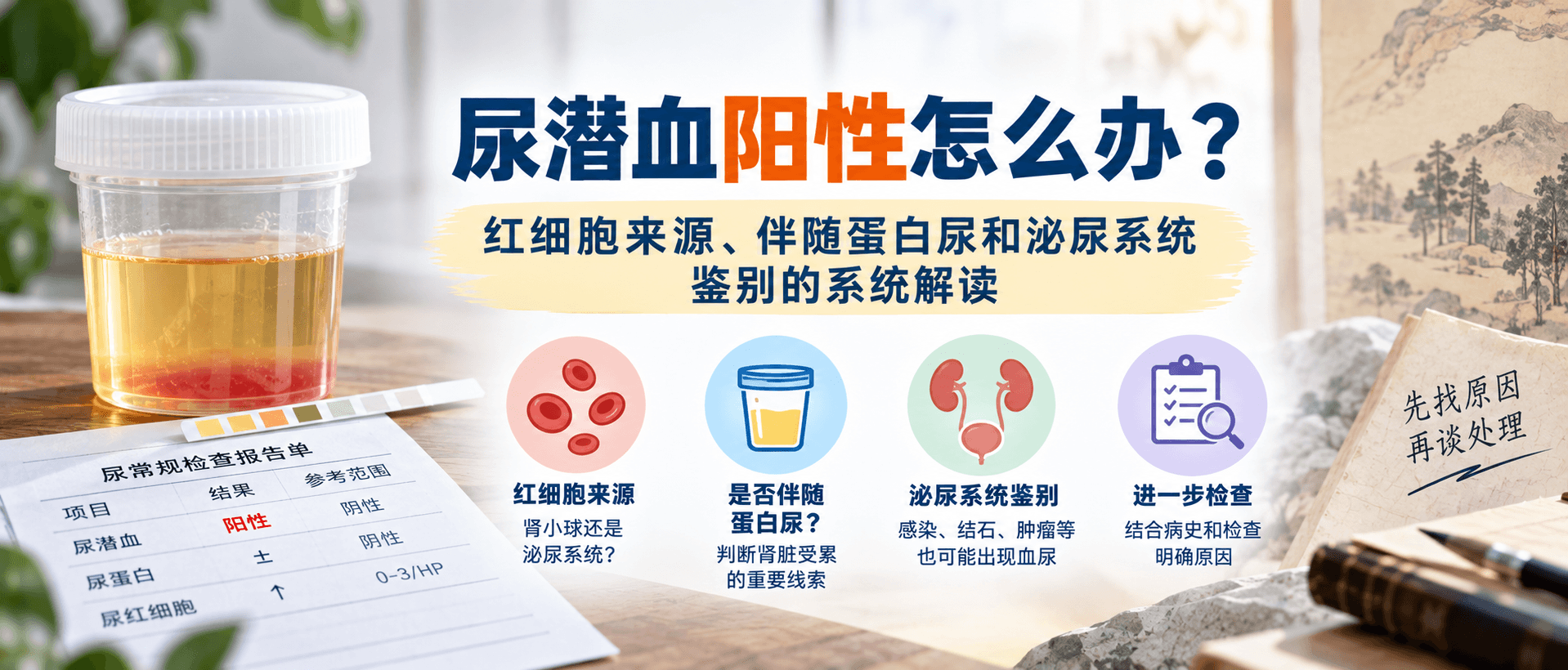 尿潜血阳性怎么办：红细胞来源、伴随蛋白尿和泌尿系统鉴别的系统解读