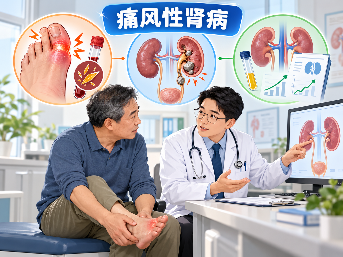 痛风性肾病怎么管理？别只盯尿酸，还要看结石和肾功能