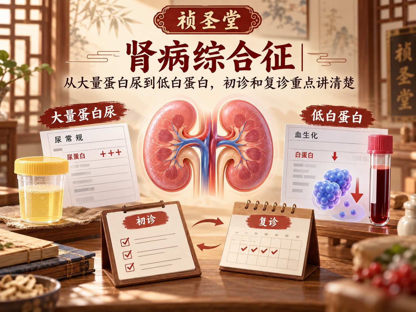 祯圣堂肾病综合征｜从大量蛋白尿到低白蛋白，初诊和复诊重点讲清楚