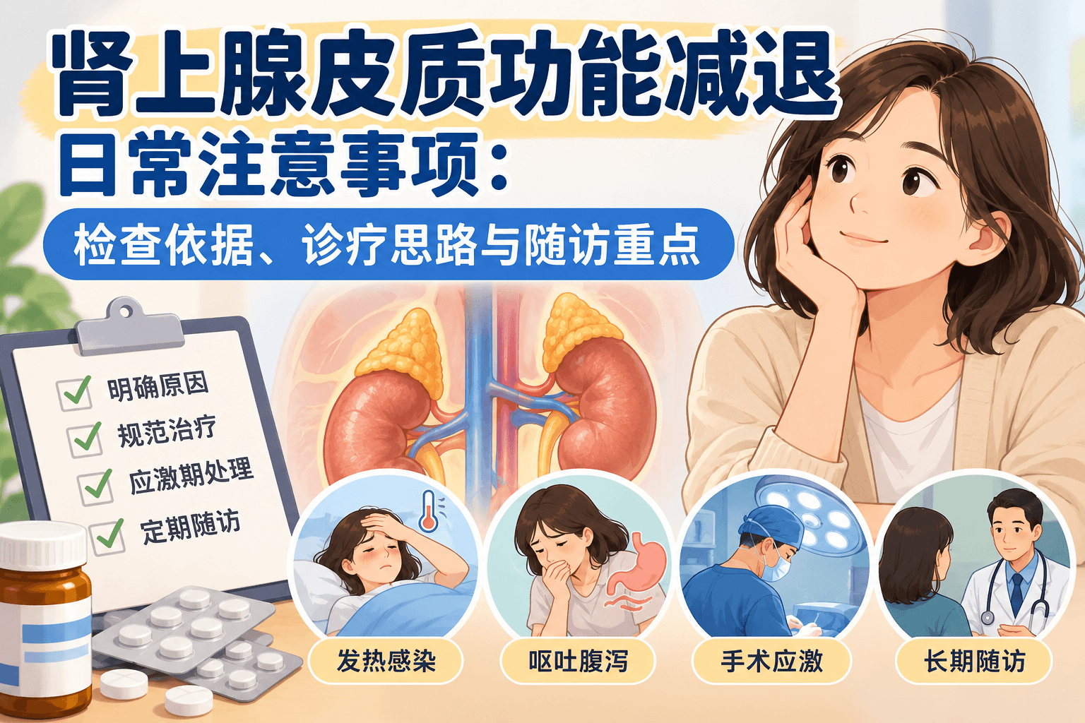肾上腺皮质功能减退日常注意事项：检查依据、诊疗思路与随访重点