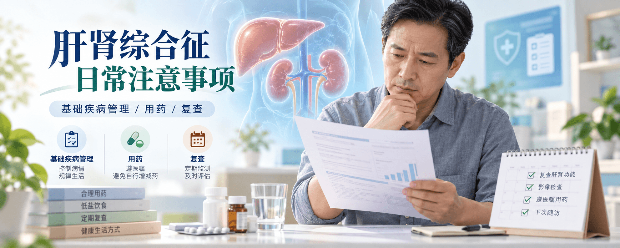 肝肾综合征日常注意事项｜从基础疾病管理、用药和复查要求了解规范诊疗