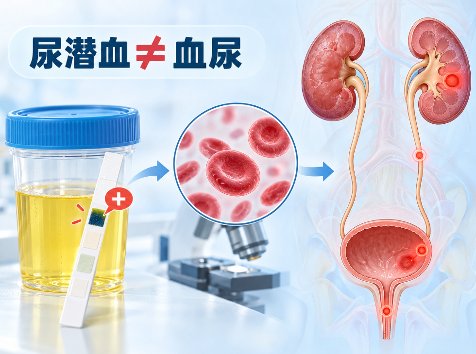 尿潜血阳性就是血尿吗？先确认红细胞，再判断血从哪里来