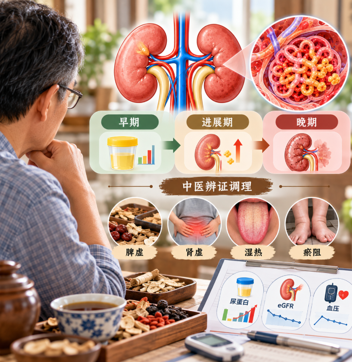 糖尿病肾病中医调理：先分清适用阶段，再谈辨证与复查管理