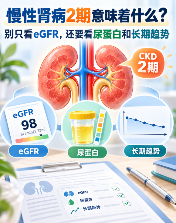 慢性肾病2期意味着什么？别只看eGFR，还要看尿蛋白和长期趋势