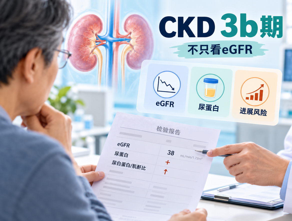 慢性肾病3b期意味着什么？别只看eGFR，还要看尿蛋白和进展风险