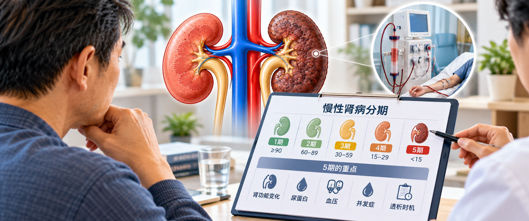 慢性肾病5期就必须透析吗？看懂分期含义、治疗时机和管理重点