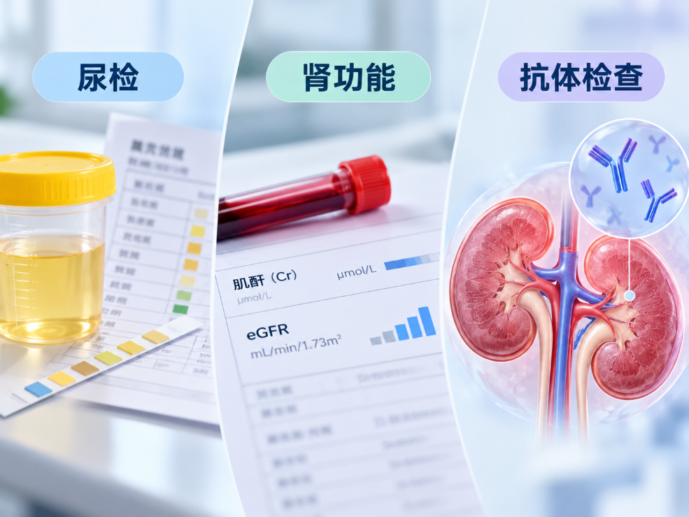 膜性肾病需要做哪些检查？尿检、肾功能和抗体检查分别看什么