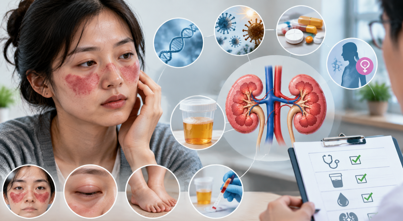 狼疮性肾炎的发病原因有哪些？早期表现及就医注意事项
