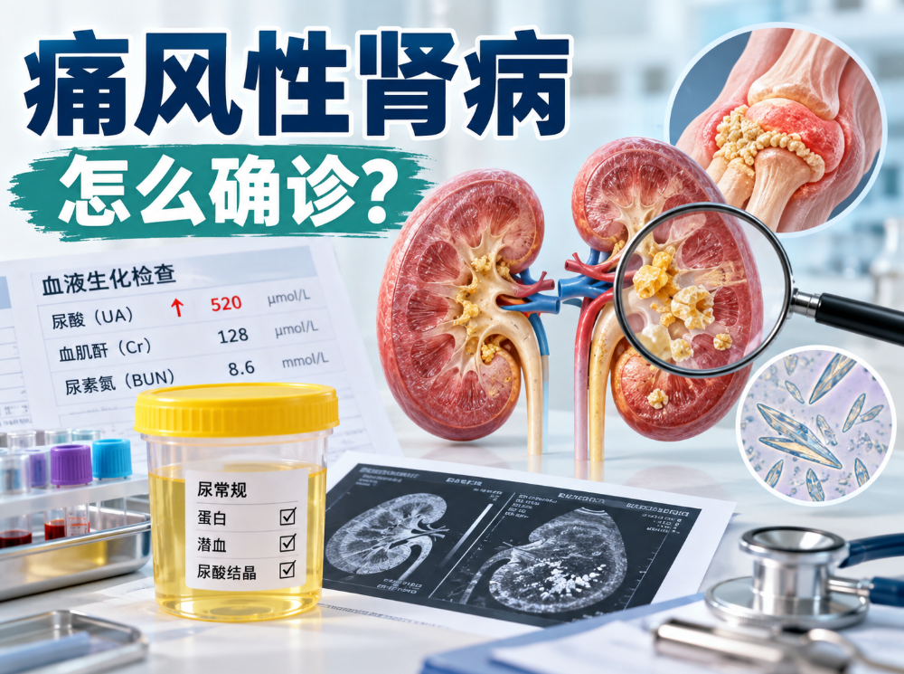 痛风性肾病怎么确诊？诊断标准、检查项目与鉴别诊断详解